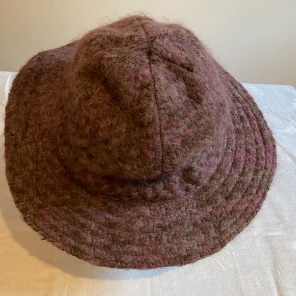 Vtg FOXHUNTER Ladies Purple Wool Brim HAT Ireland - Picture 7 of 9